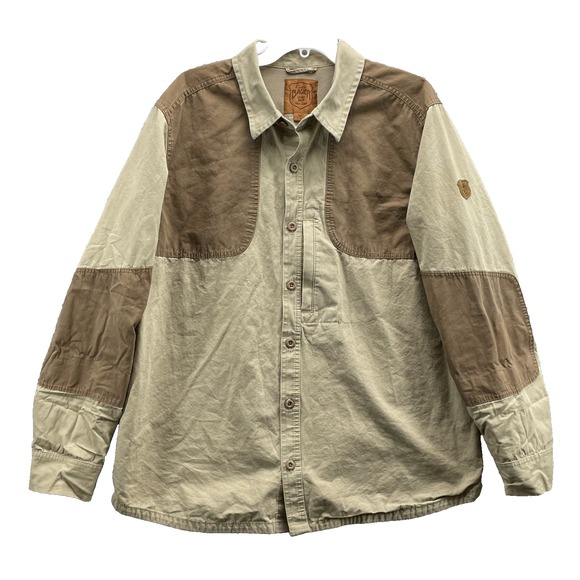 Eddie Bauer Hunting Shirt Men XL Elbow Patches Quilted Outdoor Workwear Gorpcore